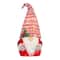 22&#x22; Lit Gnome with Red Hat Sculpture
